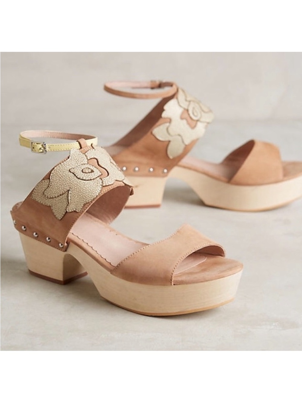Miss Albright Ankle Strap Embellished Clogs